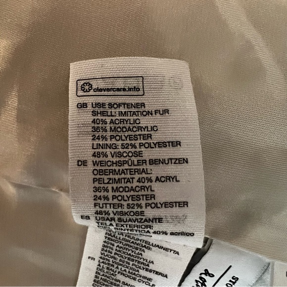 & Other Stories Cream Faux Fur Coat - Picture 11 of 13